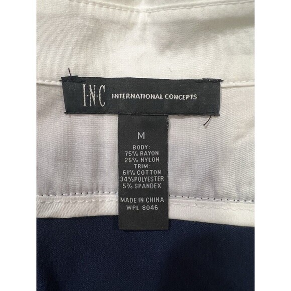 International concept INC Pullover Long sleeves Striped Studded crew M - Picture 5 of 6